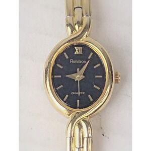 Armitron Women 25/5592 Gold Tone Oval Quartz Analog Watch Swiss Movement